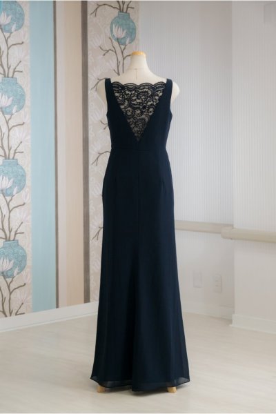 バックレース　ロングドレス